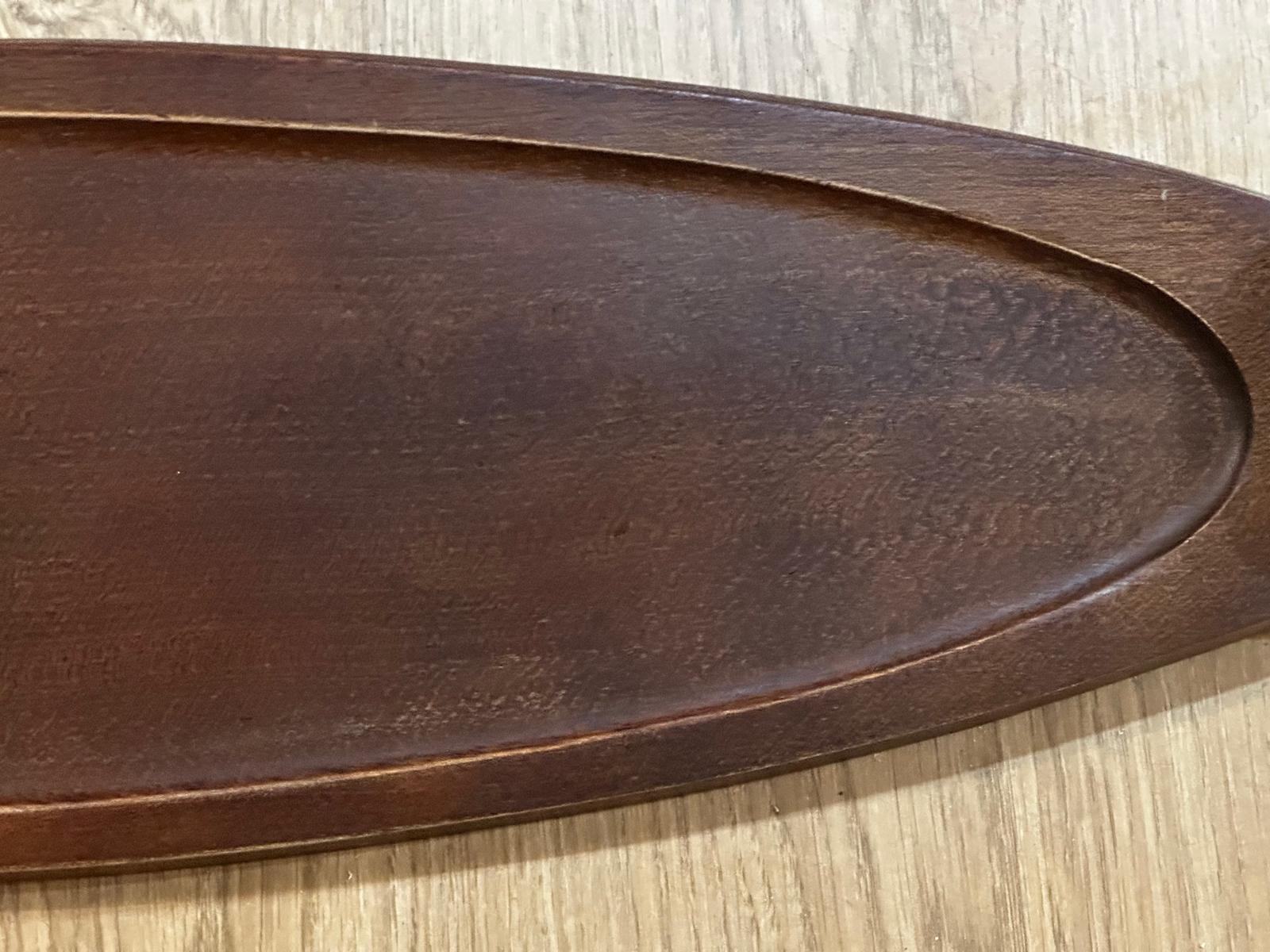 Plat poisson vintage bois et Métal– plateau de service saumon/truite –