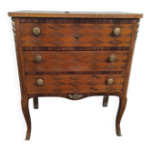 Small Louis XVI Style Marquetry Chest of Drawers Circa 1930/1950