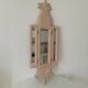 Miroir triptyque Art déco Ananas en bois sculpté