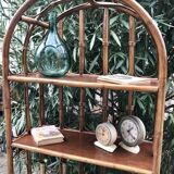 Vintage rattan bookcase
