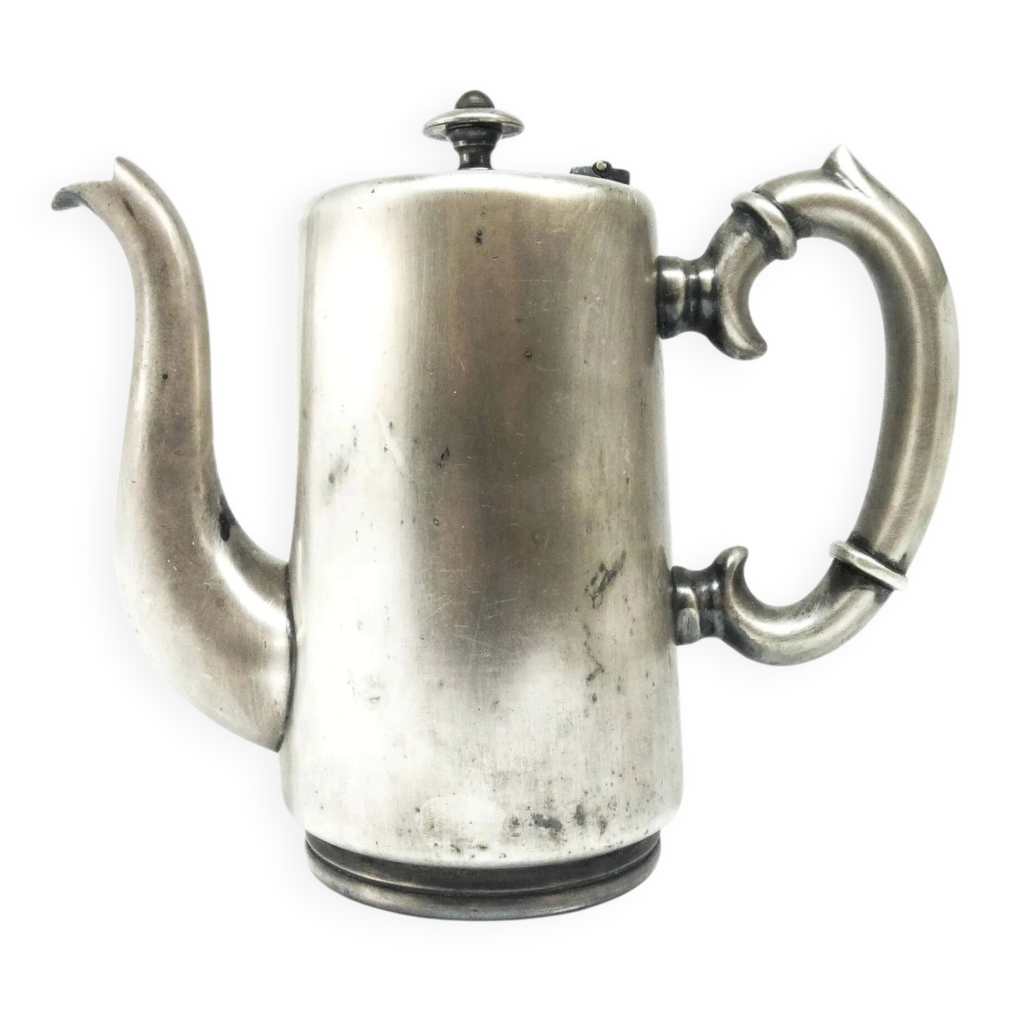 Hotel coffee pot, Eclecticism, silver-plated brass, Poland, 1920s.