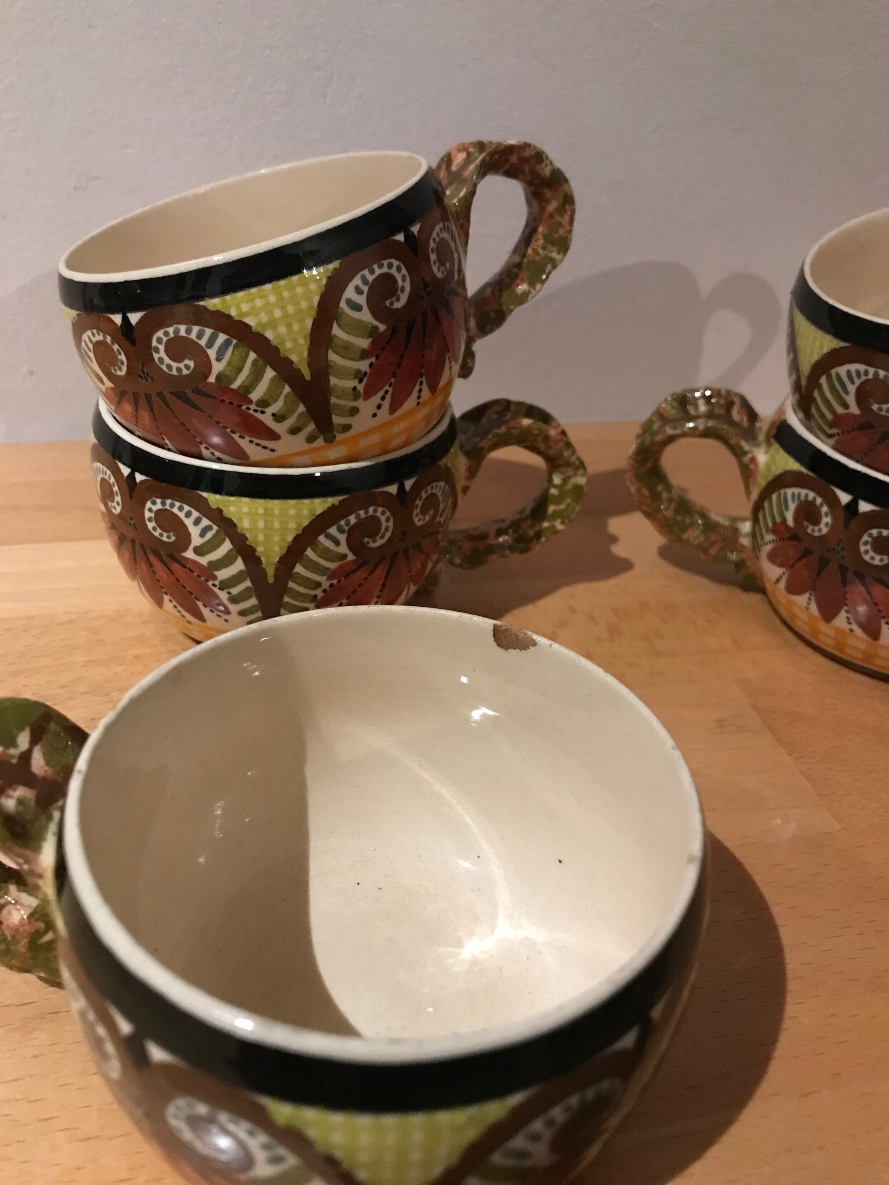 Tea set Quimper Paul Fouillen