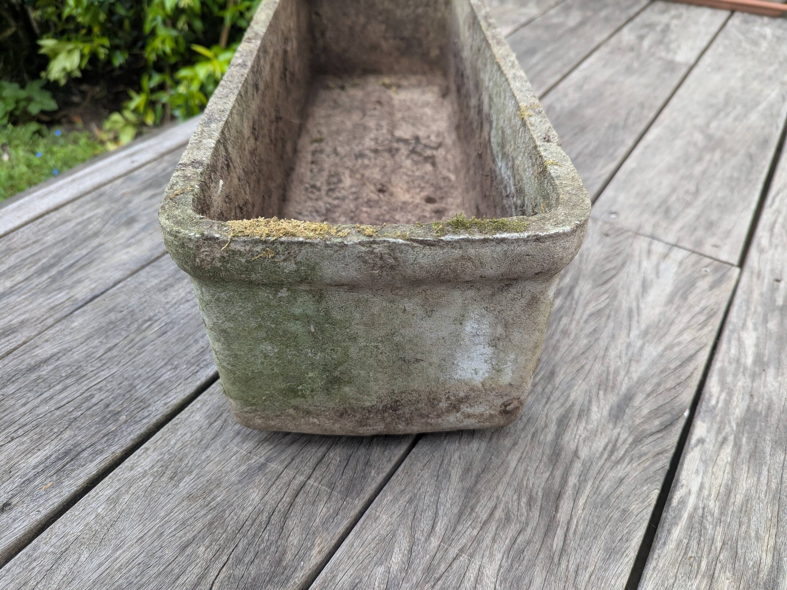 Old fibrecement planter in Eternit style.