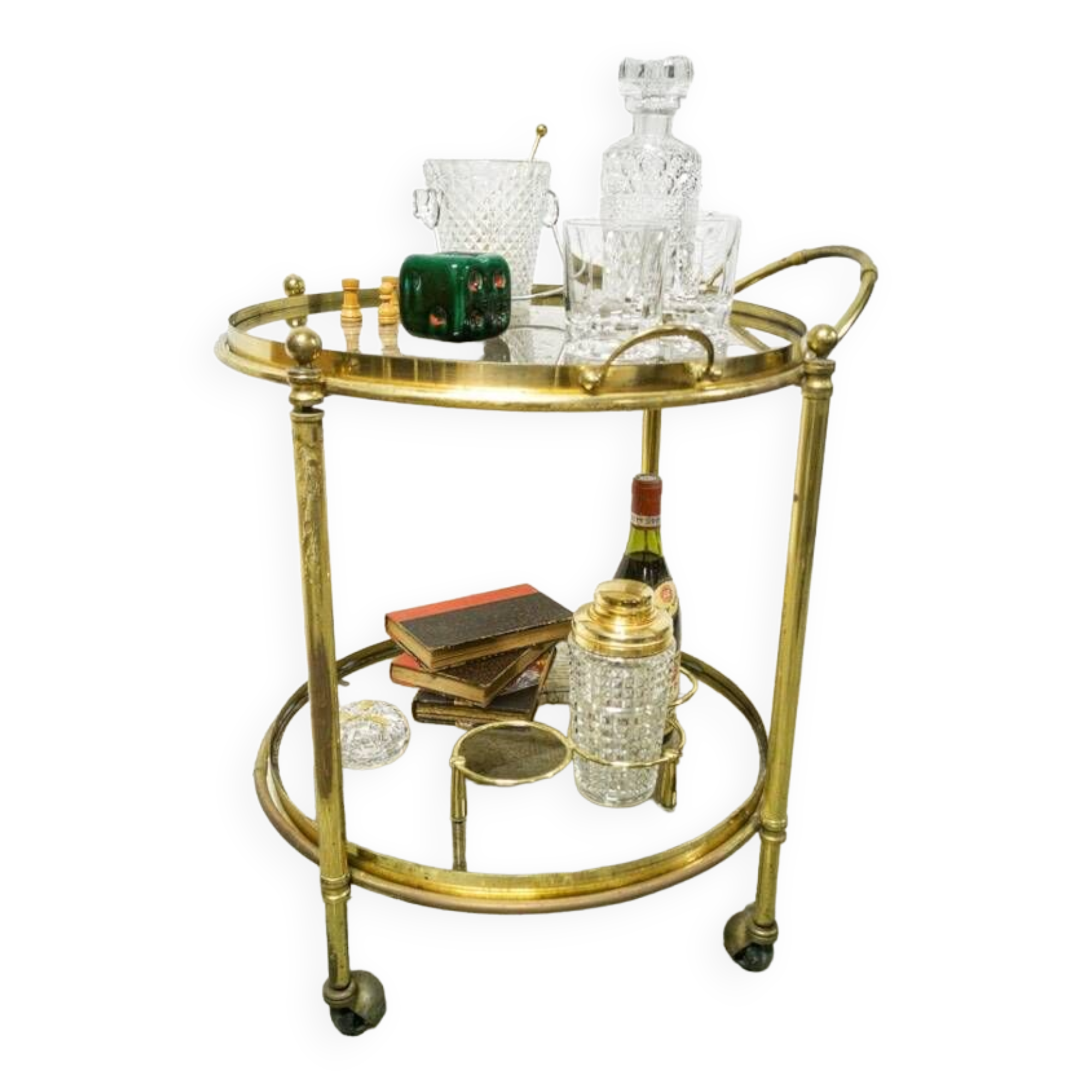 Brass bar cart
