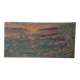 Oil on panel signed Tourtet coastal landscape sailing boat.