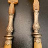 Silver and horn salad cutlery