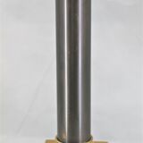 Lamp in gilded bronze and patinated empire style pleated lampshade
