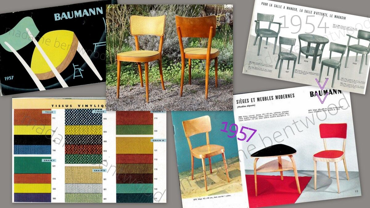 Pair Baumann chairs 50s