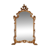 Large 20th century Baroque gilt wooden mirror in Louis XV style