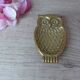 Small carved brass owl ashtray, owl pocket ashtray