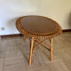 Vintage sun rattan oval coffee table