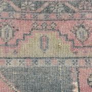 4x8 Soft Pink Geometric Handmade Vintage Rug, 128x242Cm