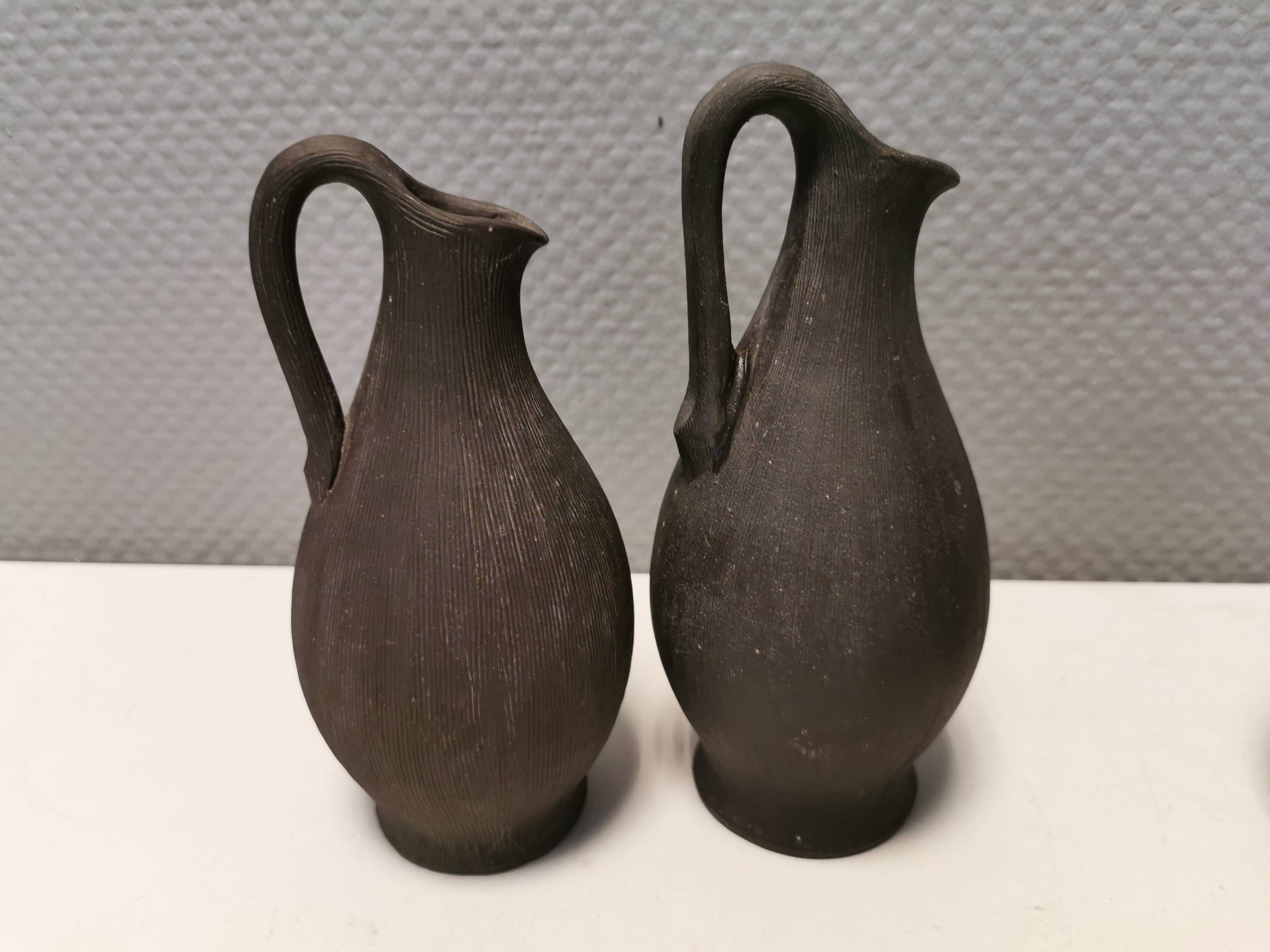 Céramiques du danois dagnæs ceramics des années 1970. avec rainures.