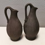 Céramiques du danois dagnæs ceramics des années 1970. avec rainures.