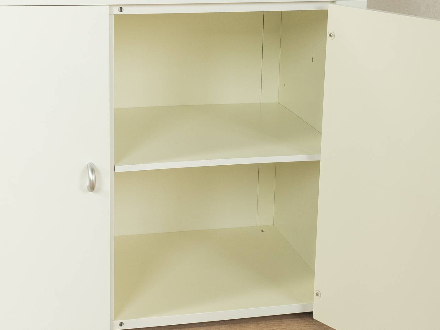 Interlübke vintage cabinet with metal hinges and minimalist handles