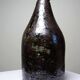 Bouteille en grès pyrité émaillé vintage artisanale signée Jean Lamy