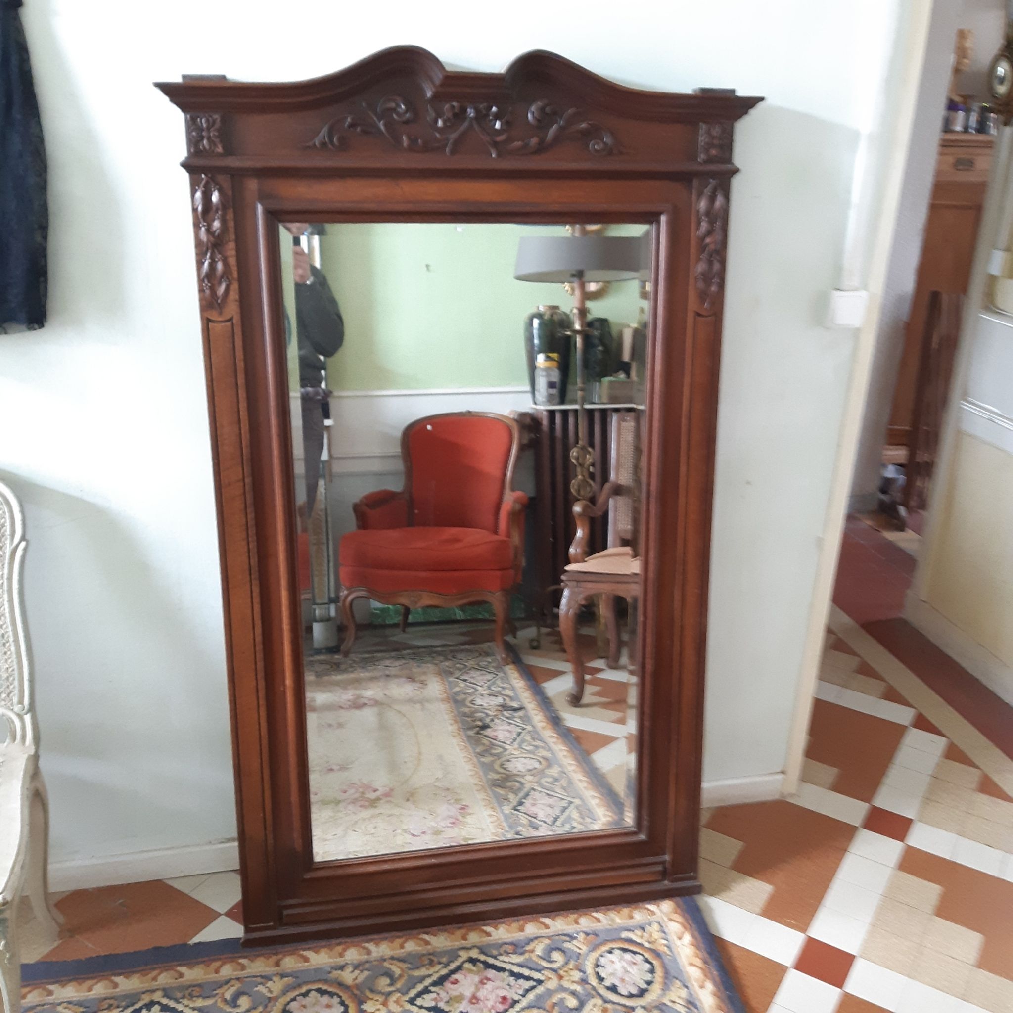 Miroir en noyer
