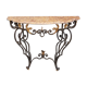 Console forged foot marble top