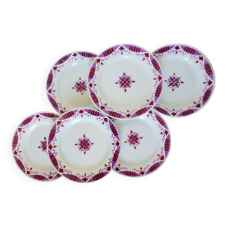 6 assiettes plates du Moulin des Loups et Hamage modèle Madeleine 2106199