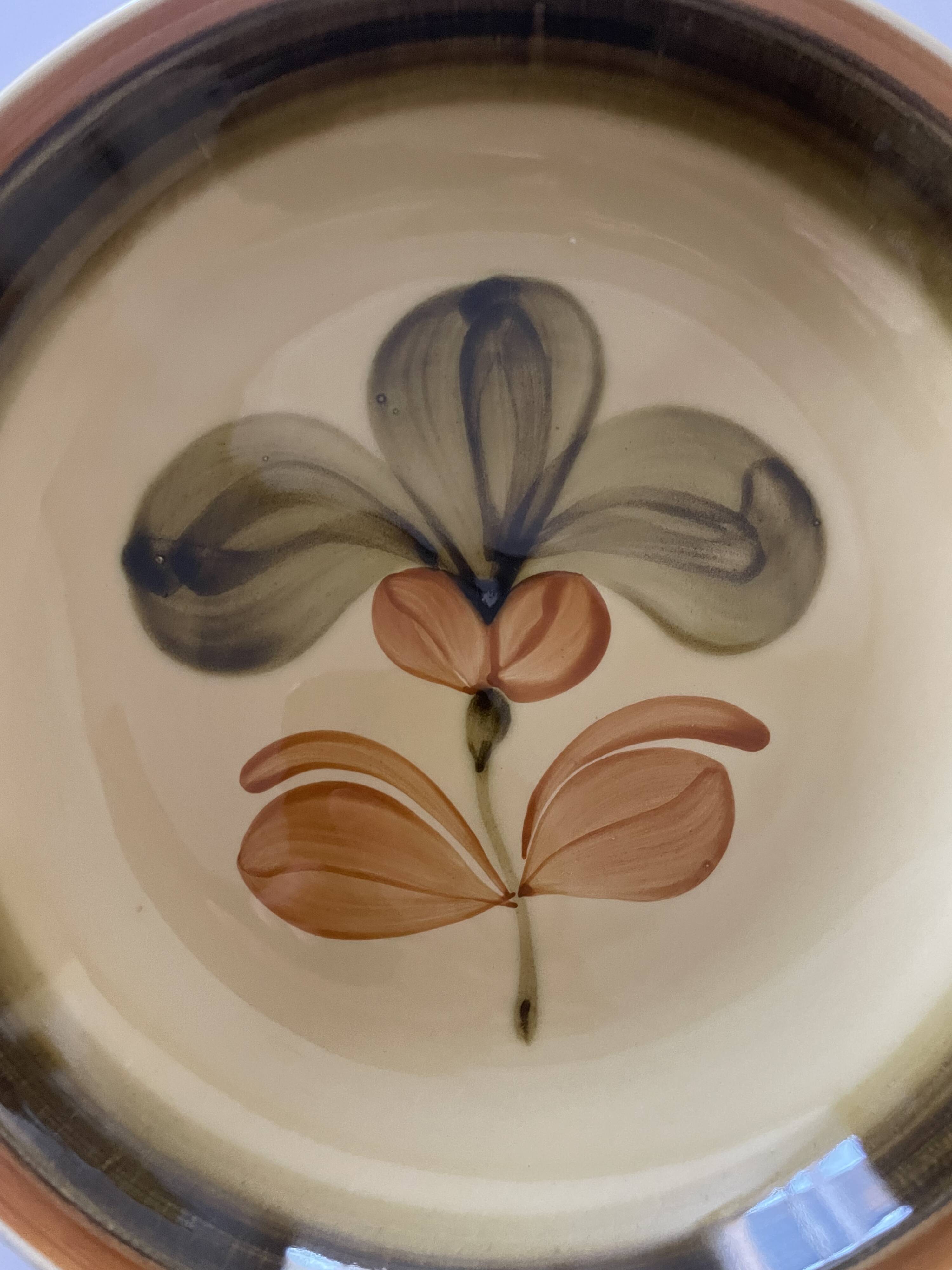 6 assiettes creuses en faïence de Gien France