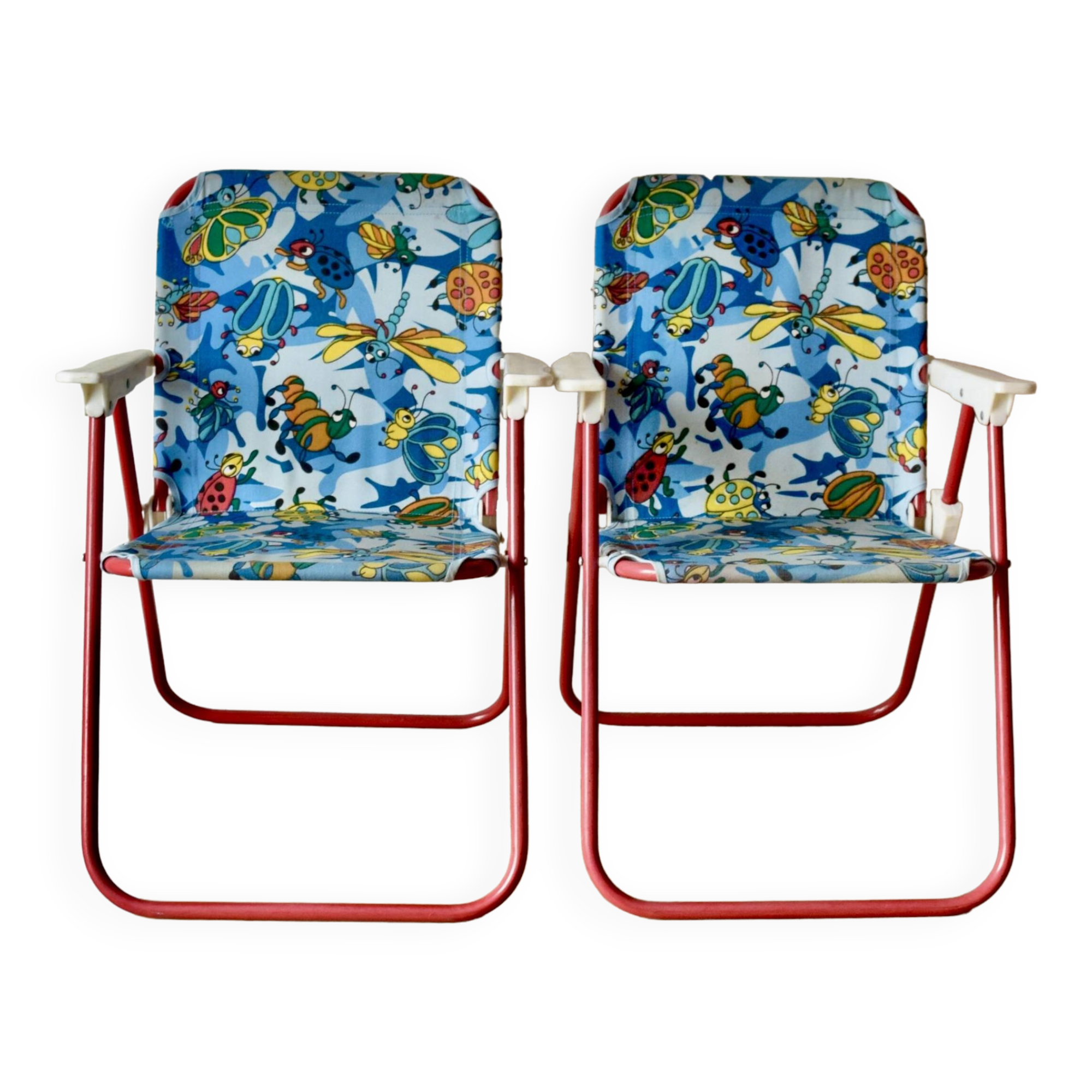 2 vintage camping chairs for children