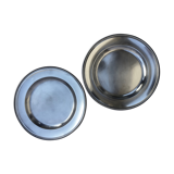 Set of 2 silver trays