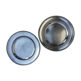 Lot de 2 plateaux argent