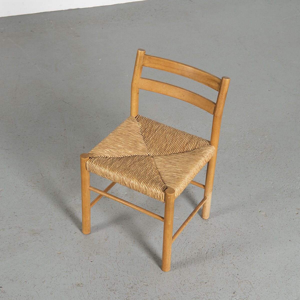 Solid beech chairs and rope