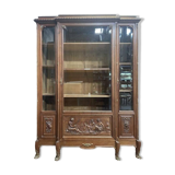 Empire style mahogany display cabinet bookcase
