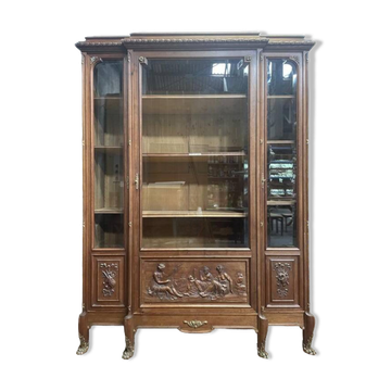 Bibliothèque vitrine de style Empire en acajou