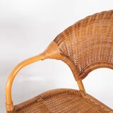 Pair of wicker armchairs