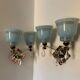 Art Deco mirror glass wall lights