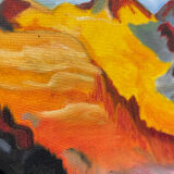 Sunny mountain painting