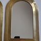 Set of three Moroccan brass mirrors in the form of arches, 43 cm