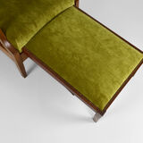 Morris armchair in beech and green velvet, United Kingdom, circa 1900