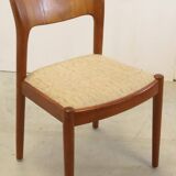 Set de 4 chaises Koefoed 'Skoven' teck vintage