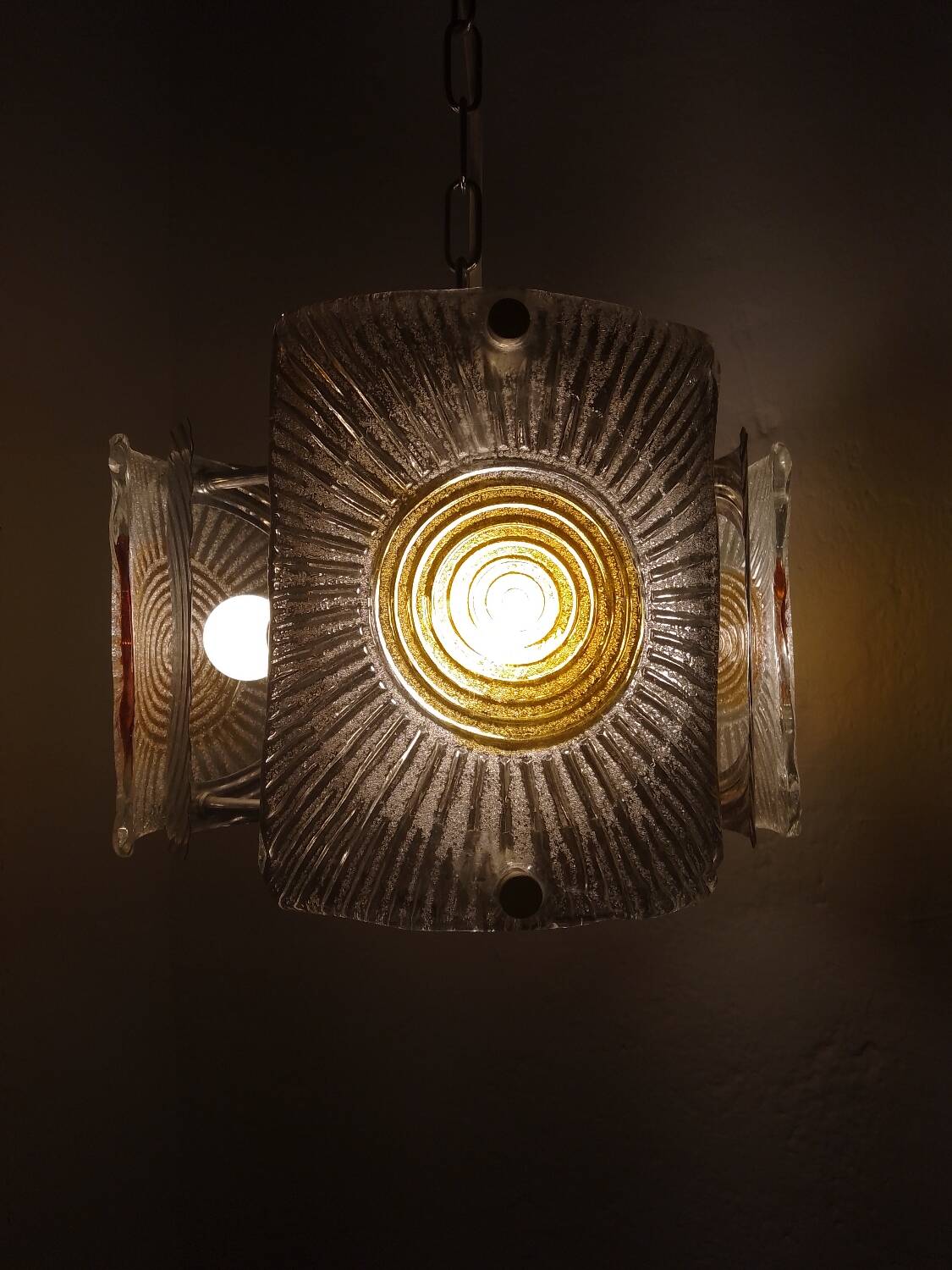 Murano glass pendant chandelier zuccheri mazzega ceiling light wine light fixture