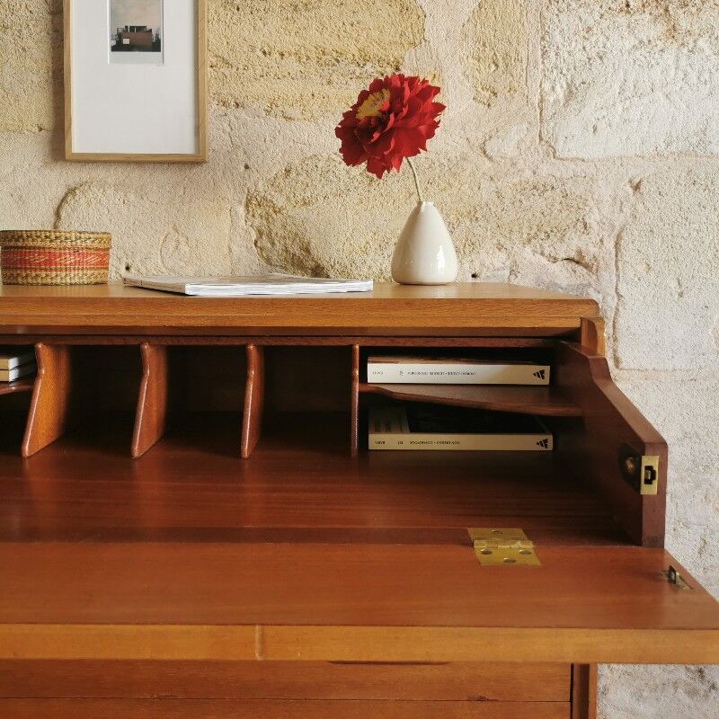 Vintage G-plan secretary chest of drawers