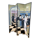 Vintage design room divider paravan 'ballroom'