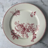 Set of five flat Fontanges plates.