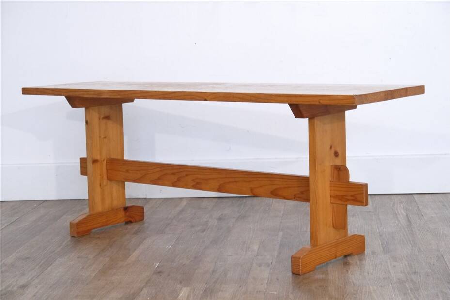 Vintage wood bench from the 1970s