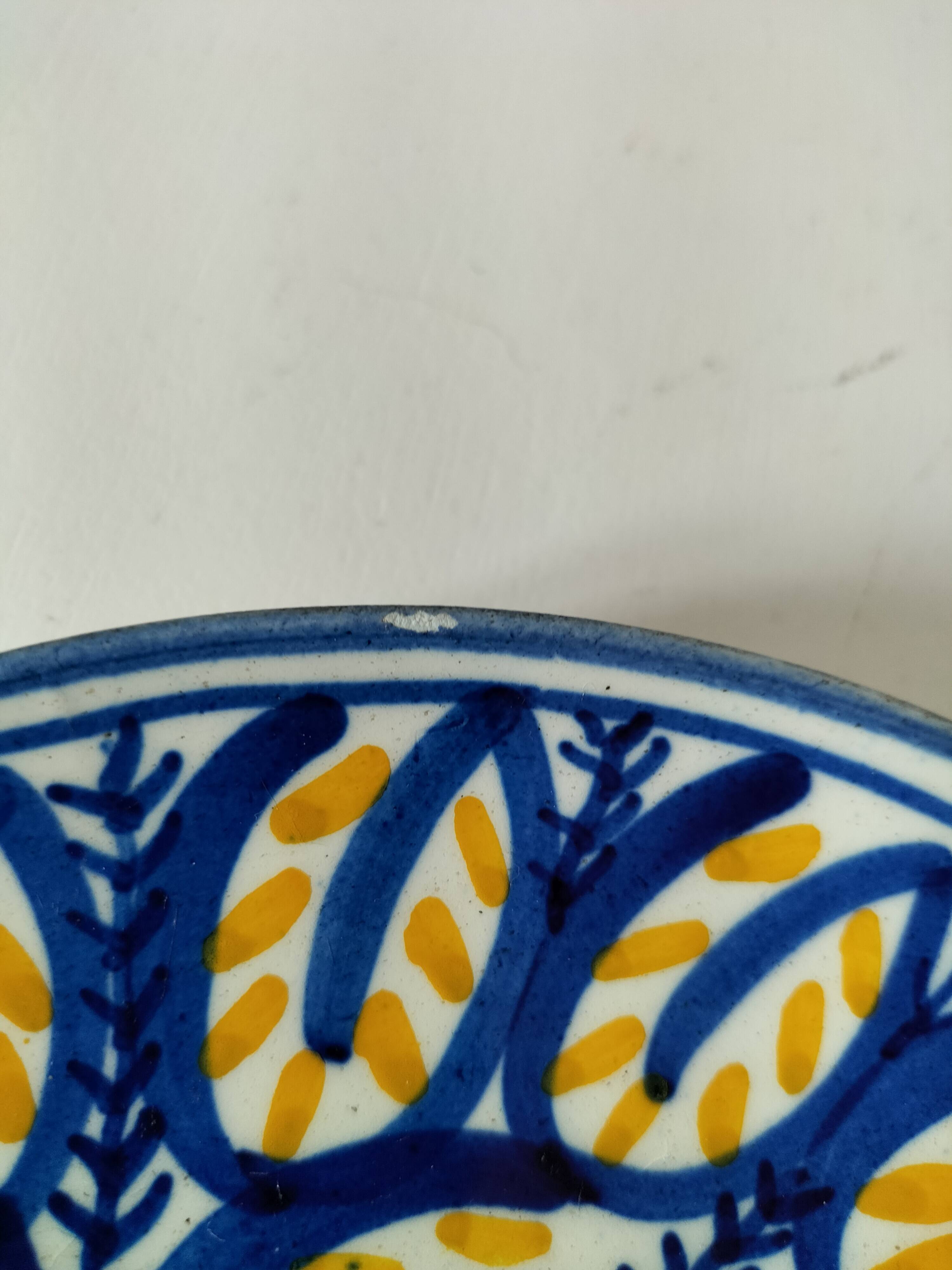 Vintage Spanish handmade plate (probably Talavera - Castile)