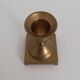 Vintage brass candle holder square base