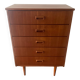 Danish teak chiffonier chest of drawers with 5 drawers