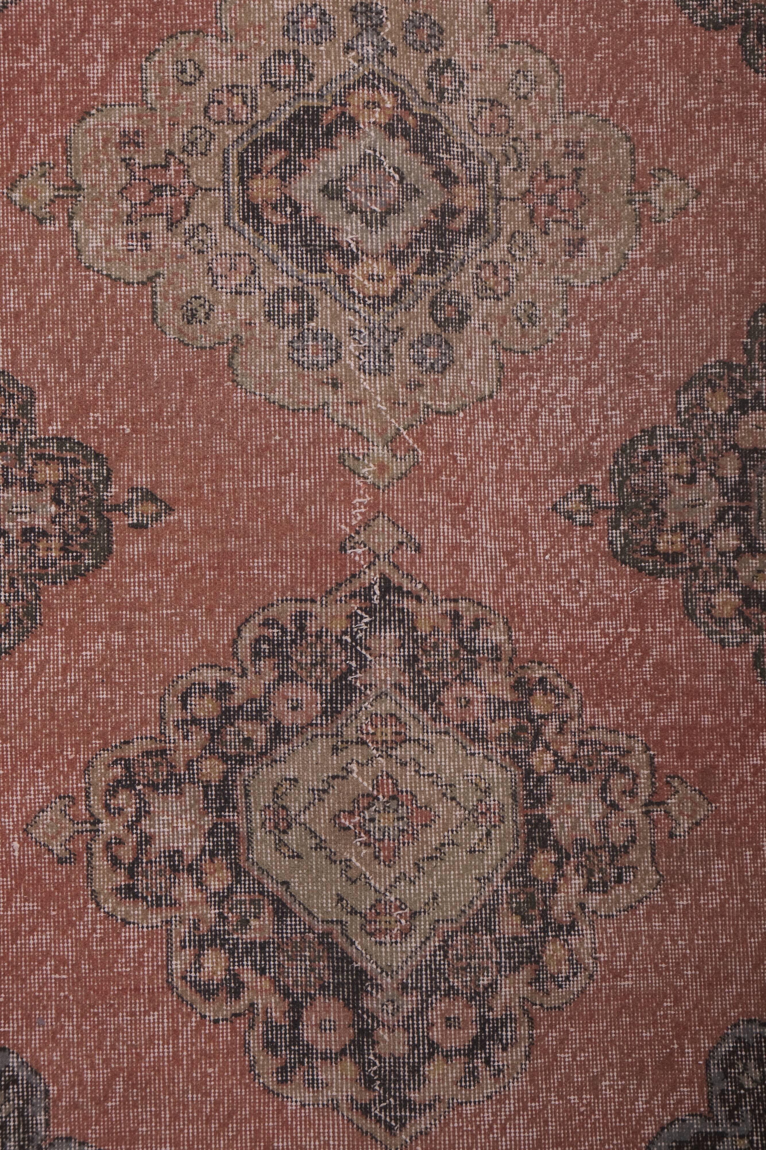 Vintage Turkish rug from Oushak, hand-woven 87x382 cm