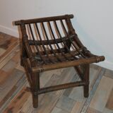 Vintage rattan footrest