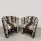 Vintage lounge club armchairs 1970 'Tigerprint'