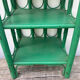 Table de chevet en rotin vert vintage