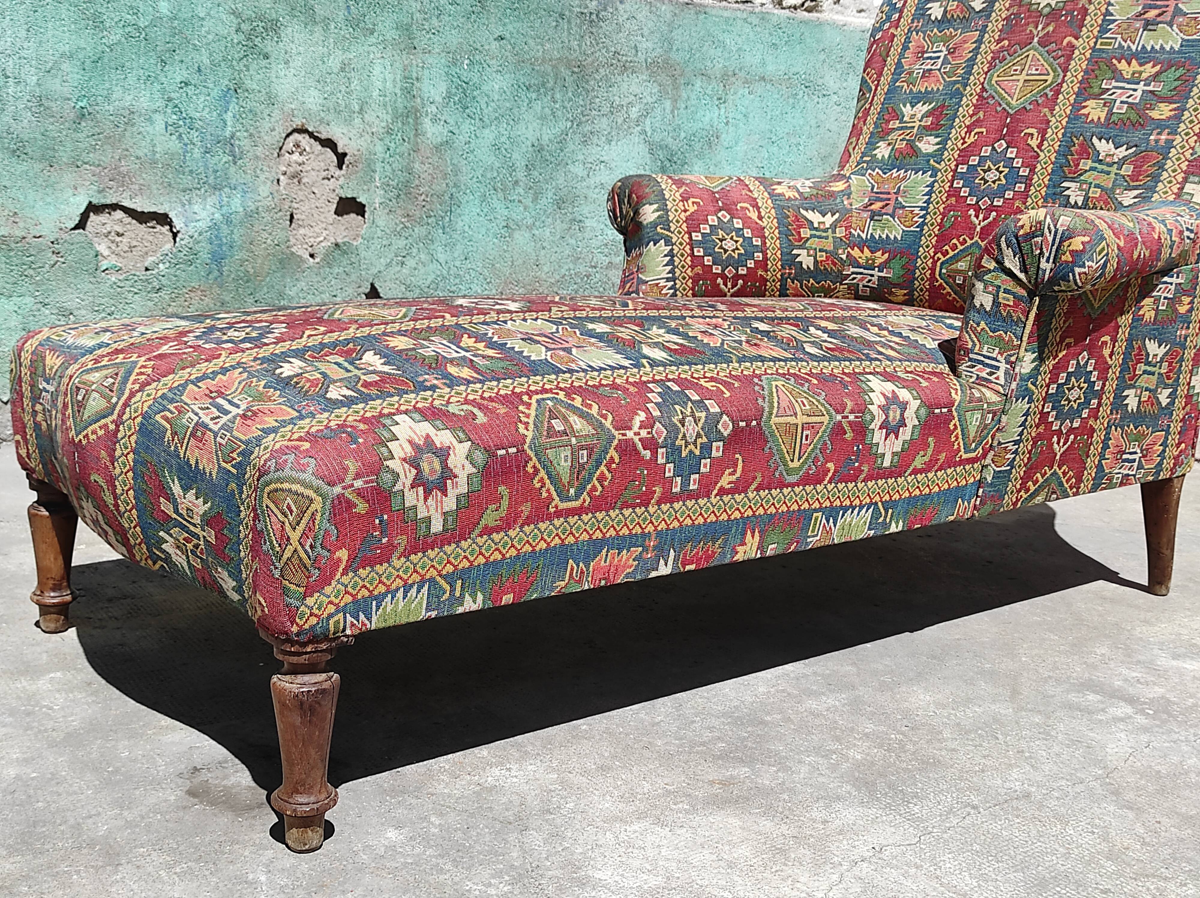 Old meridian armchair with armrests