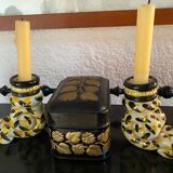 Vintage Handmade Candlestick Duo